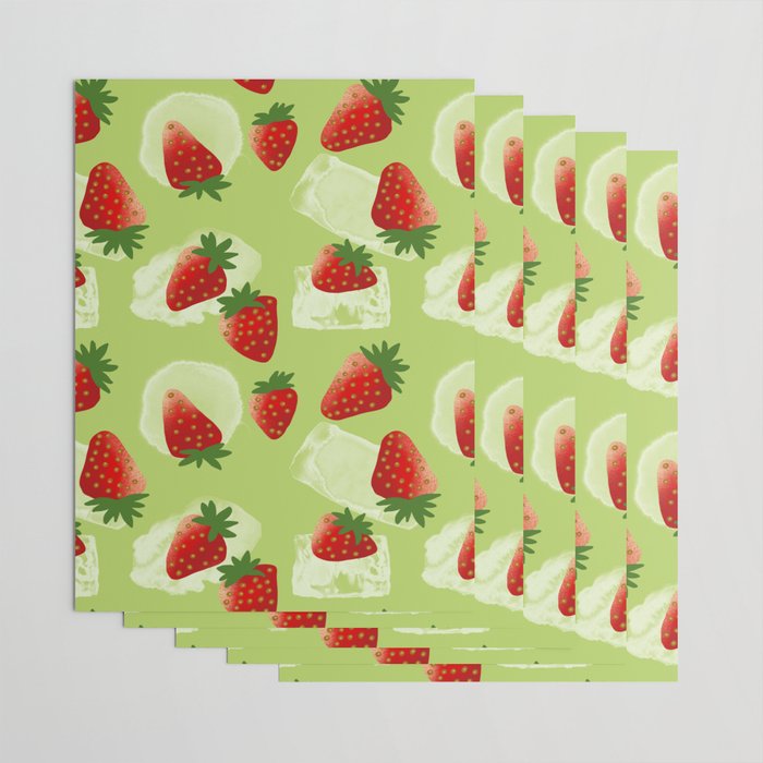 Strawberry time Wrapping Paper by Maria Lindemann Illustration Photography