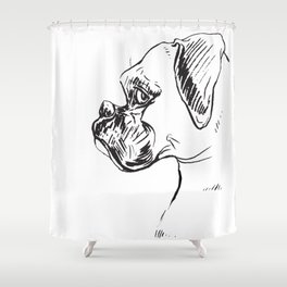 Boxer Dog Profile Shower Curtain
