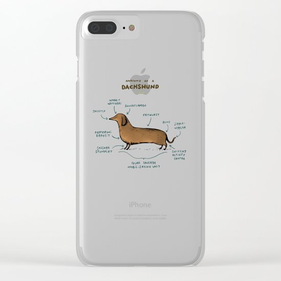 Anatomy of a Dachshund Clear iPhone Case