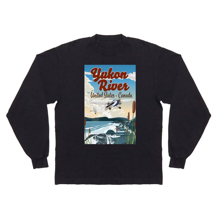 Yukon River United States Canada travel poster  Long Sleeve T Shirt