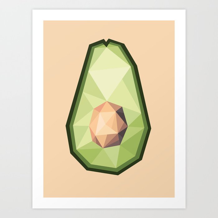 avocado art print by lexigrahame society6
