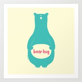Bear Hug by zoolue Art Print