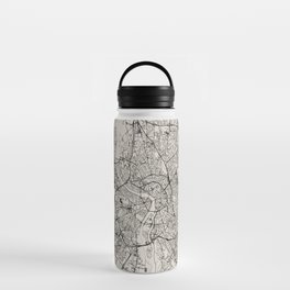 Toulouse, France - Artistic Map - Black and White Water Bottle