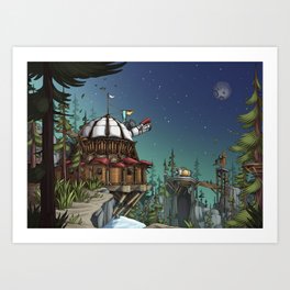 Forest observatory  Art Print