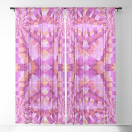Hypnotic Pink Sheer Curtain
