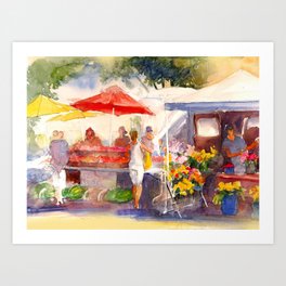 Farmers Market Art Print