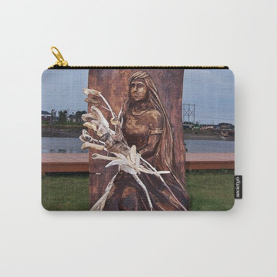 Driftwood Flower Lady Carry-All Pouch