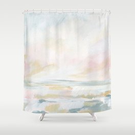 Golden Hour - Pastel Seascape Shower Curtain