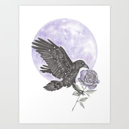 Raven Moon Art Print