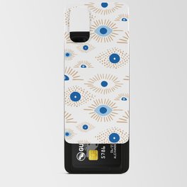 Modern Evil Eye Pattern - Blue and Brown Android Card Case