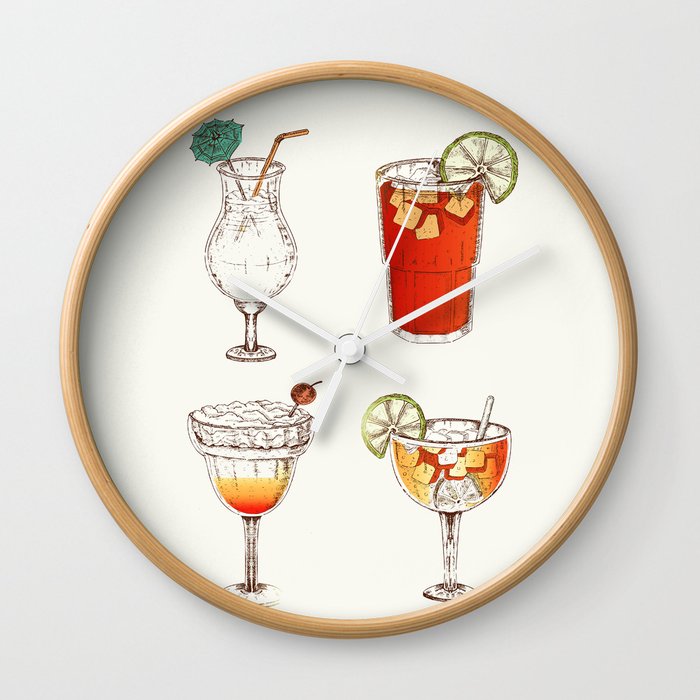 Cocktails Wall Clock