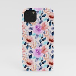 Beautiful Floral Watercolor Pattern iPhone Case