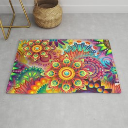 Psychedelic Area & Throw Rug
