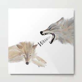 European wolf Metal Print | Painting, European Wolves, Spring, Pop Art, Oil, Wakeup, Animal Art, Wolf, Text, Paintings 