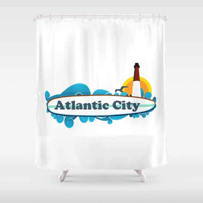 Atlantic City New Jersey Shower Curtain By Amricaroadside
