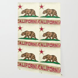 Vintage California Flag Wallpaper By Cascadia Society6