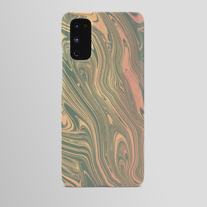 Green and Gold Marble Art Android Case