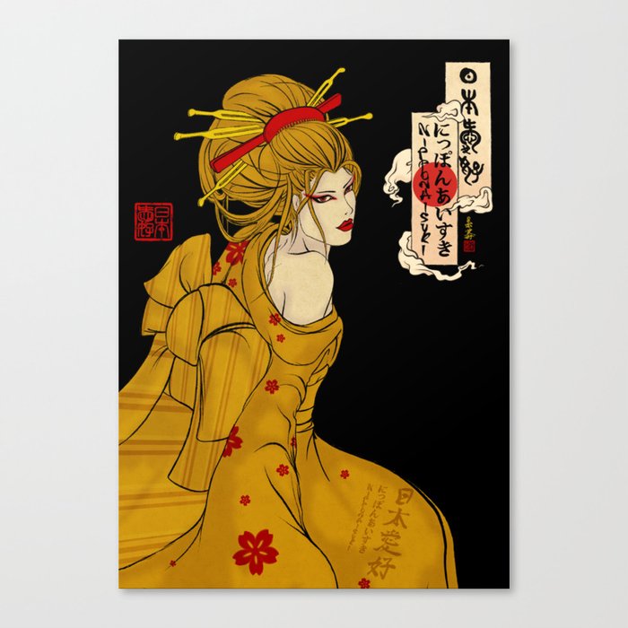 Gold Geisha by Nipponaisuki Canvas Print