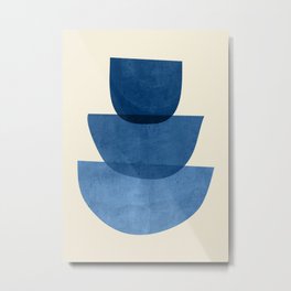 Abstract Shapes 37-Blue Metal Print | Simple, Abstract Forms, Geometric, Shape, Thingdesign, Geometry, Abstract Art, Collage, Line, Minimalist 