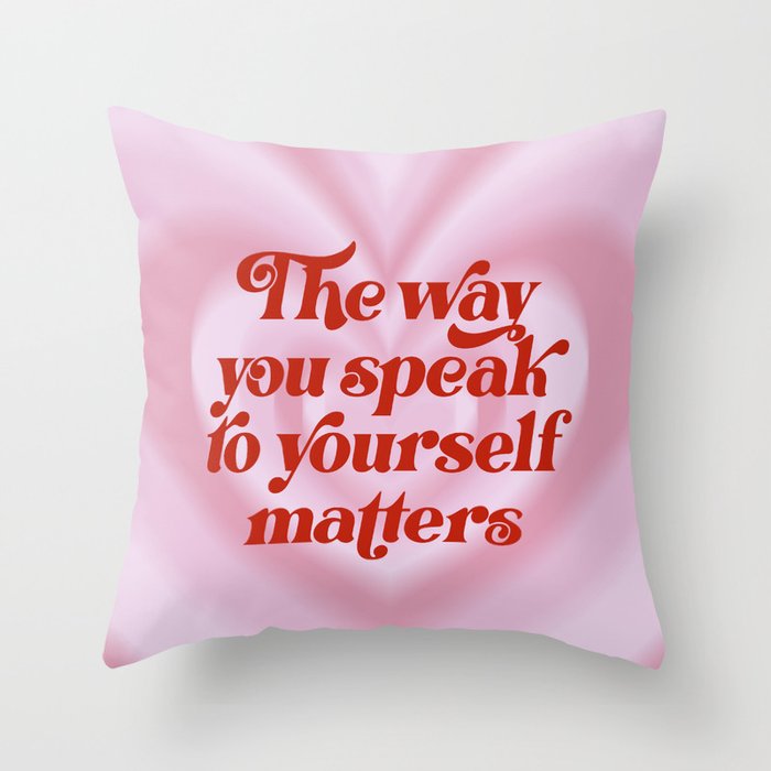 Self-Love (Pink Hearts Aura, xi 2021) Throw Pillow