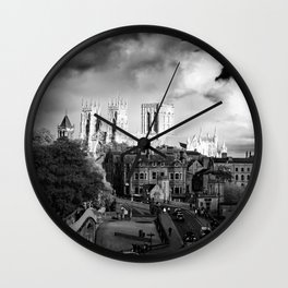 York Minster and walls in the sun Wall Clock