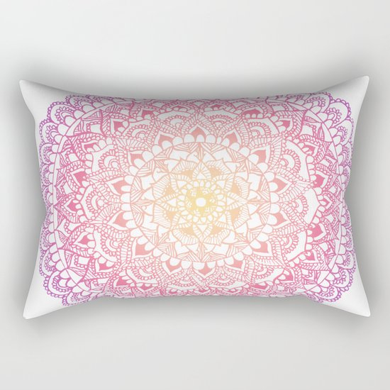 Sunset Mandala Rectangular Pillow