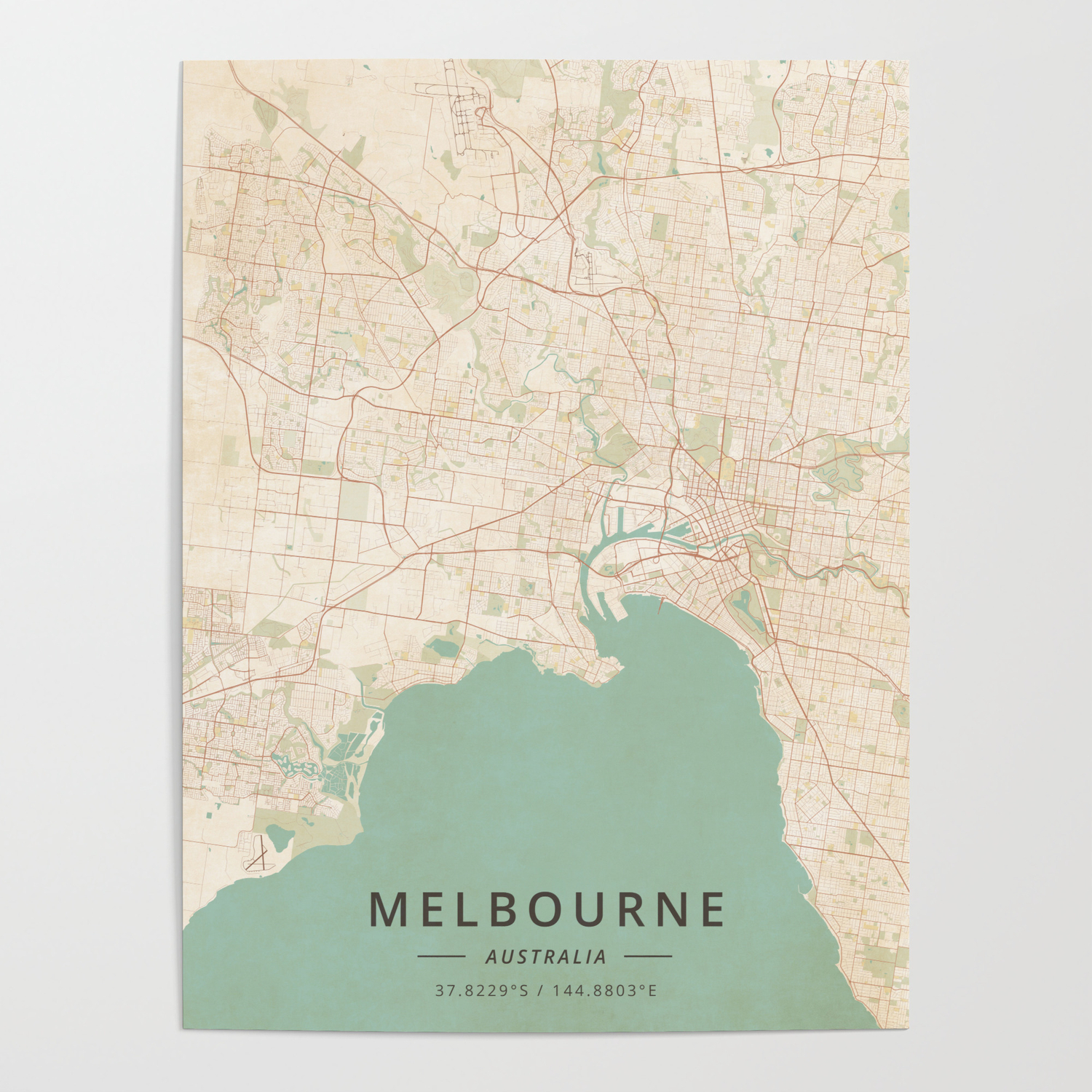 Vintage Melbourne Map Vintage Map Melbourne Map Melbourne Australia Melbourne Australia Map Vintage Melbourne