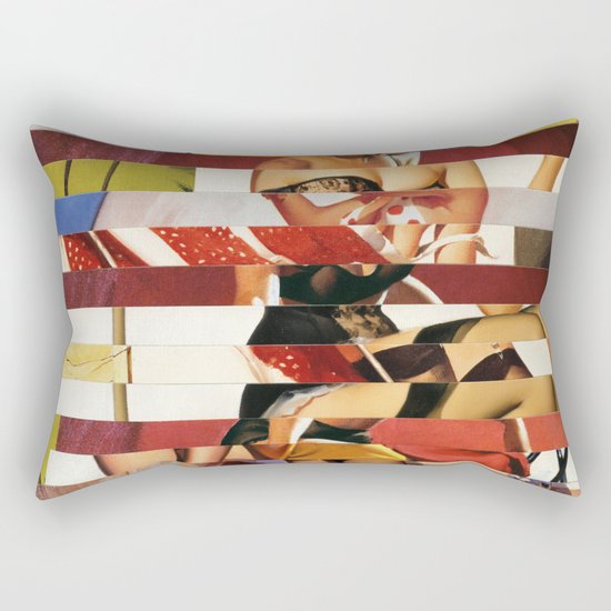 Glitch Pin-Up Redux: Emma Rectangular Pillow
