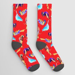 Punk Birds - Red Socks