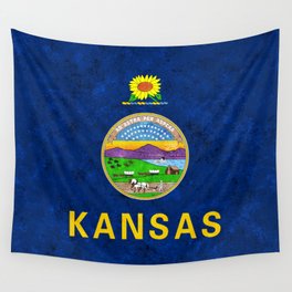Flag of the American State of Kansas US flags Kansas Pride Banner Emblem Wall Tapestry