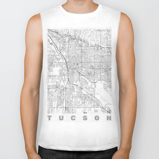 Tucson Map Line Biker Tank