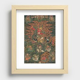 Pehar Gyalpo Thangka (Worldly Protector Deity) Recessed Framed Print