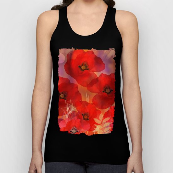 Hot summer poppies Unisex Tank Top