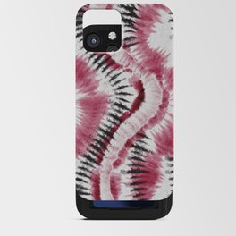 Pink Black Tie Dye Waves iPhone Card Case