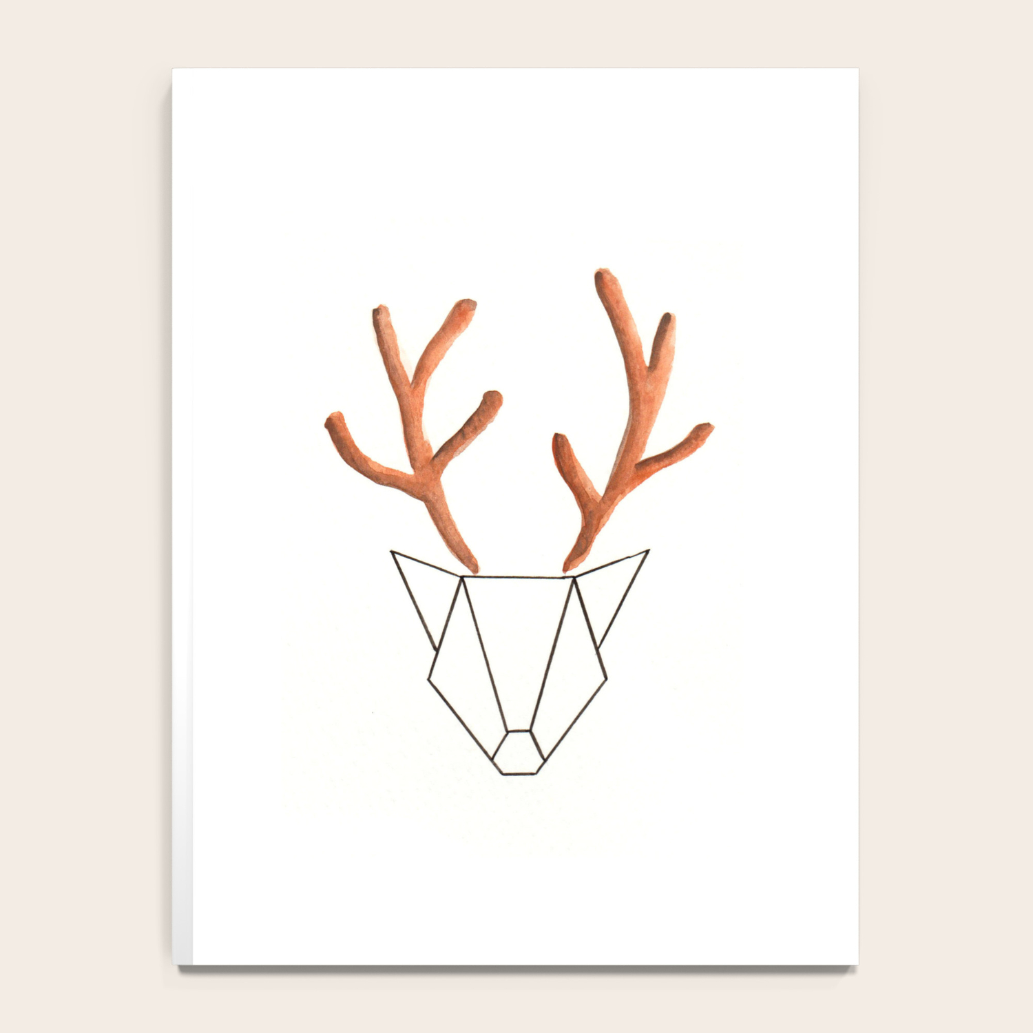 Cerf Origami Notebook By 1 2 3 P Tits Choux Society6