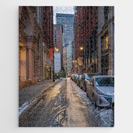 Snowy Streets of New York City | Travel Photography Jigsaw Puzzle