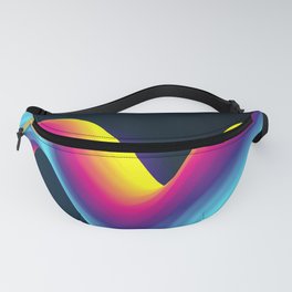 neon wire twisted turn weave Fanny Pack | Double Exposure, Simple, Color, Background, Watercolor, Hi Speed, Digital, Wallpaper, Pattern, Underwater 
