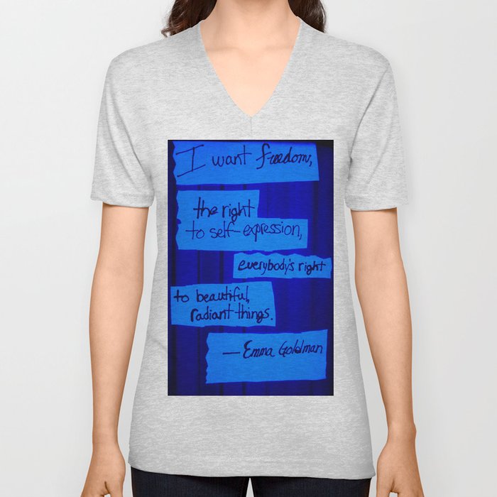 Emma Goldman V Neck T Shirt