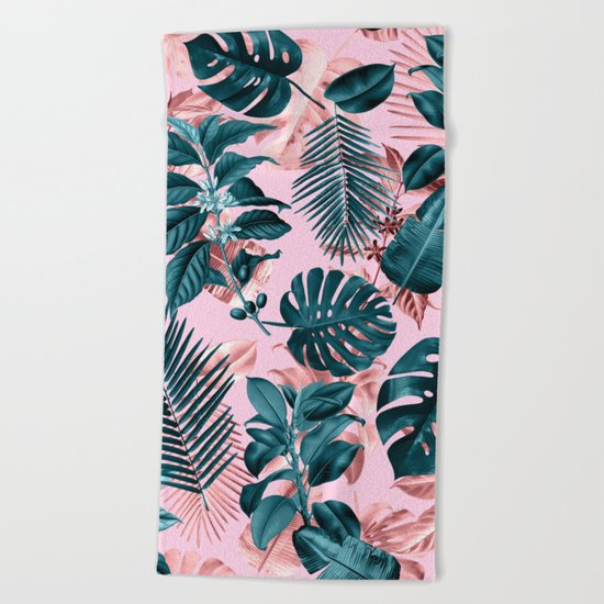 Tropical Garden III Beach Towel