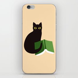 Cat Book (Green)  iPhone Skin