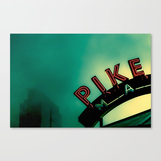 Pike Place Market at Dawn Canvas Print