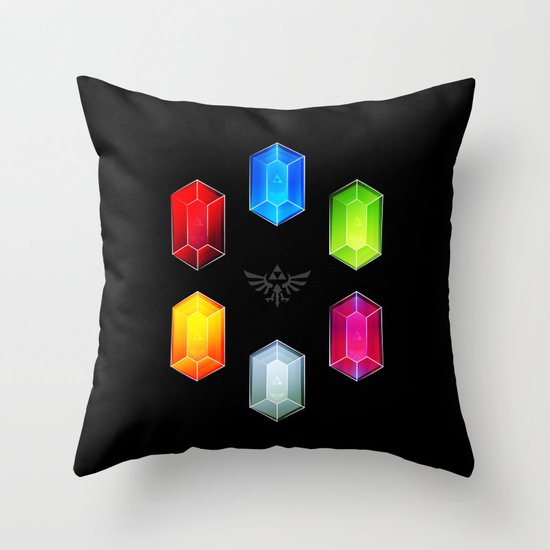 Zelda Just Want Them Rupees Throw Pillow by Barrett Biggers Society6