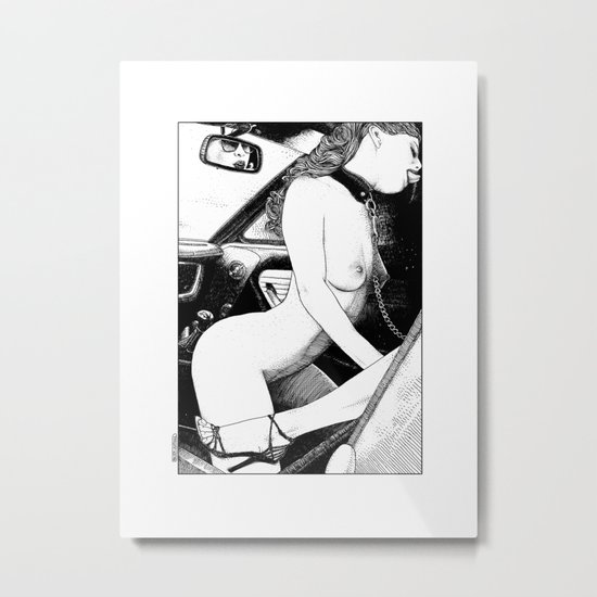 asc 553 - La patrone (Madam rides in the back) Metal Print