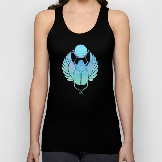 Egyptian Scarab – Turquoise Ombré Unisex Tank Top