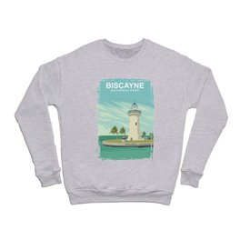 Biscayne National Park Travel Poster Crewneck Sweatshirt