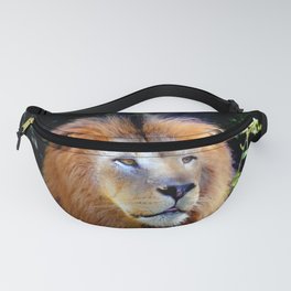 Lion and Flowers Fanny Pack
