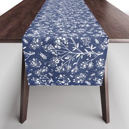 Abstract tree and bees Table Runner