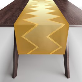 Gold Modern Zig-Zag Line Collection Table Runner
