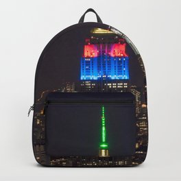Empire state in the night  Backpack