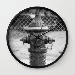 Eddy Valve Company Two Piece Barrel Fire Hydrant Waterford NY Fire Plug Wall Clock